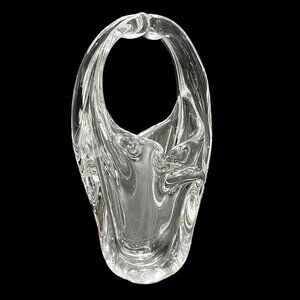 Vintage 1960s Roberto Moretti for Pilgrim Glass - Clear Art Glass Sculpture
